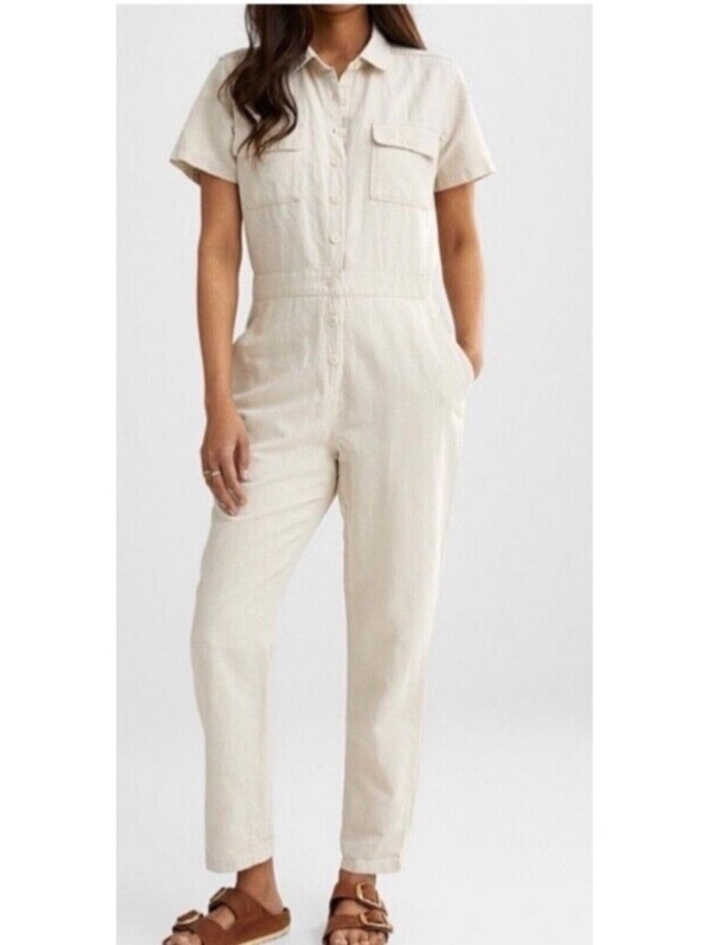 Outerknown S.E.A. Cotton/Linen Jumpsuit‎ - Picture 2 of 10